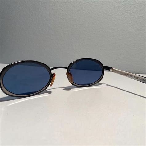 vintage gucci sunglasses oval|vintage 90s gucci sunglasses.